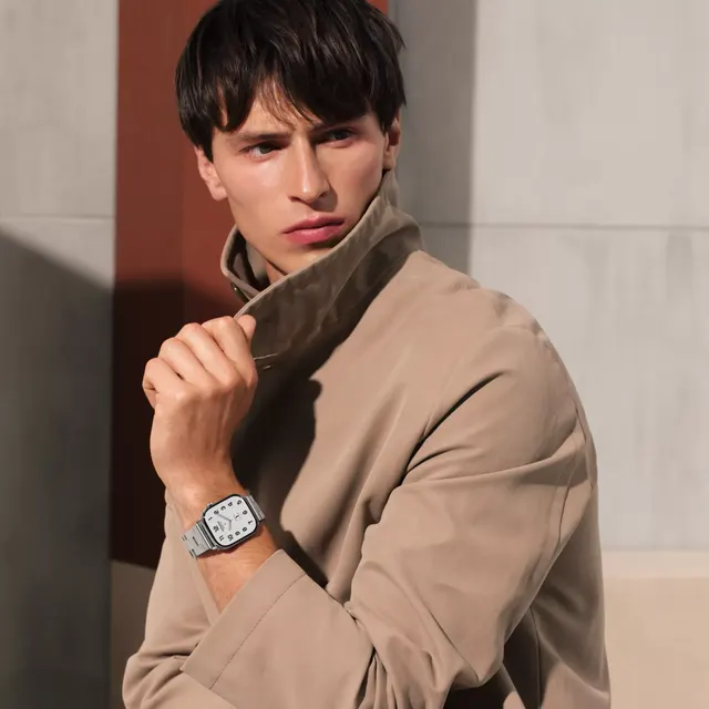 Series 11 Набрать &Apple Watch Hermès 46 Миллиметровая одинарная петля Grand H Ремешок