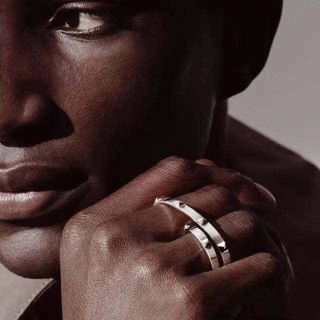 Hermès Clou d'H двойное кольцо
