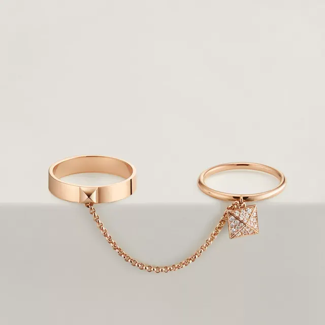 Hermès Clou d'H двойное кольцо