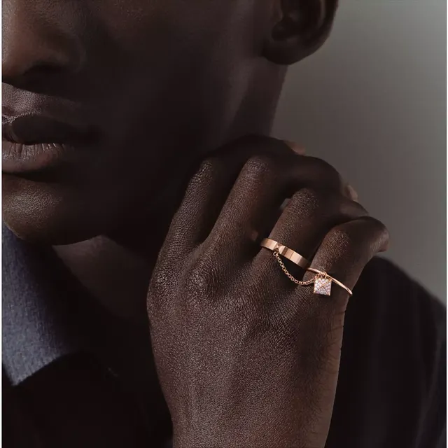 Hermès Clou d'H двойное кольцо