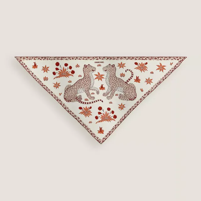 Шарф треугольный "Leopard twin"