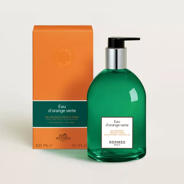 Гель для мытья рук и тела Hermès «Оранжево-зелёный источник»