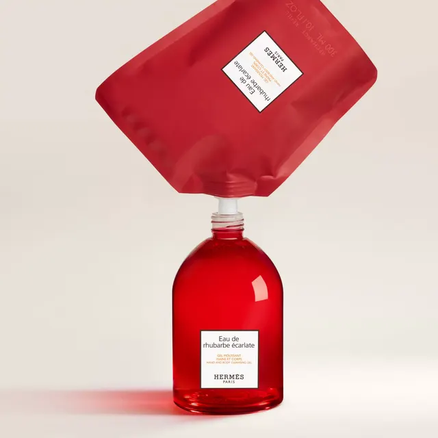 Гель для мытья рук и тела Hermès с ароматом «Алый огненный морской огурчик» (запасная упаковка)