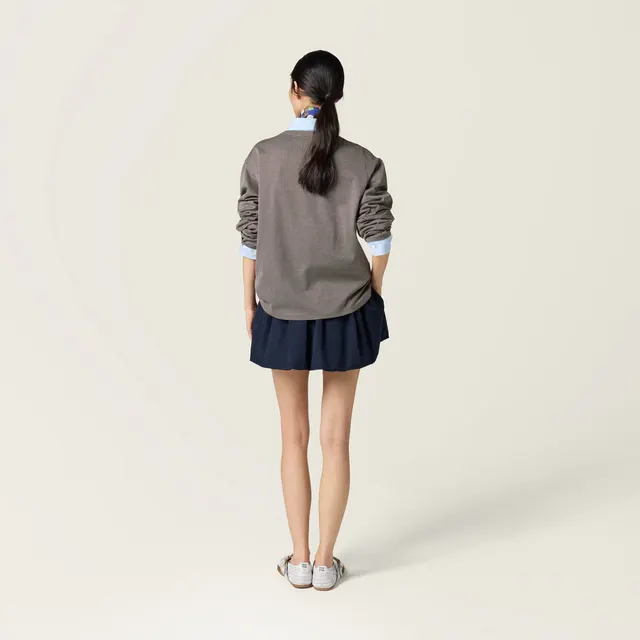 Короткая юбка из поплина