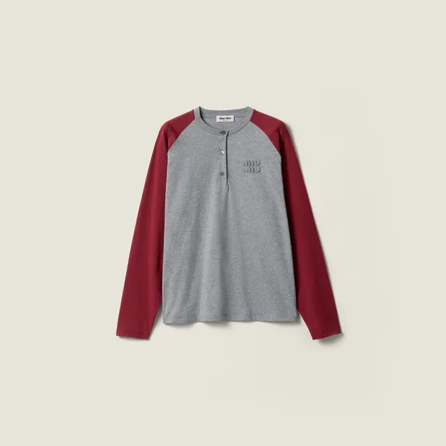 Рубашка Henley ИЗ хлопкового трикотажа