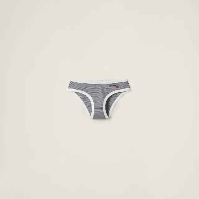 Маленькая лодка X трусики из Джерси в рубчик Miu Miu