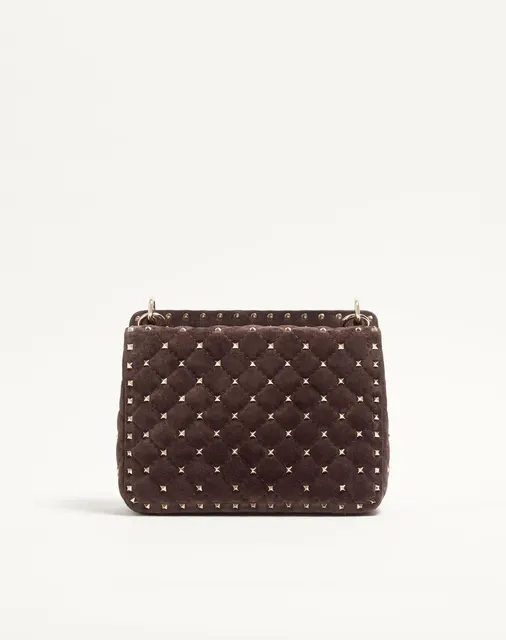 Сумка среднего размера Valentino Garavani Rockstud Spike из замши