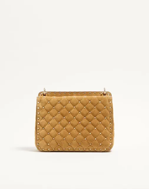 Сумка среднего размера Valentino Garavani Rockstud Spike из замши