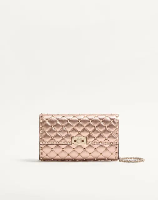 Сумка через плечо Valentino Garavani Rockstud Spike из ламинированной кожи наппа
