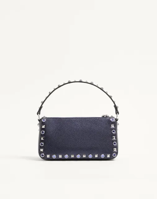 Маленькая сумка через плечо Valentino Garavani Rockstud из ламинированной телячьей кожи с кабошонами