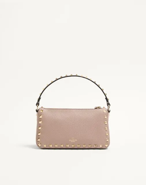 Маленькая сумка через плечо Rockstud из зернистой телячьей кожи
