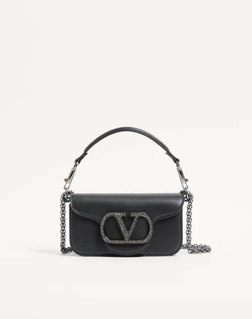 Маленькая сумка через плечо Valentino Garavani Locò с ювелирным логотипом