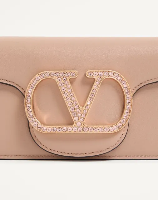 Маленькая сумка через плечо Valentino Garavani Locò с ювелирным логотипом