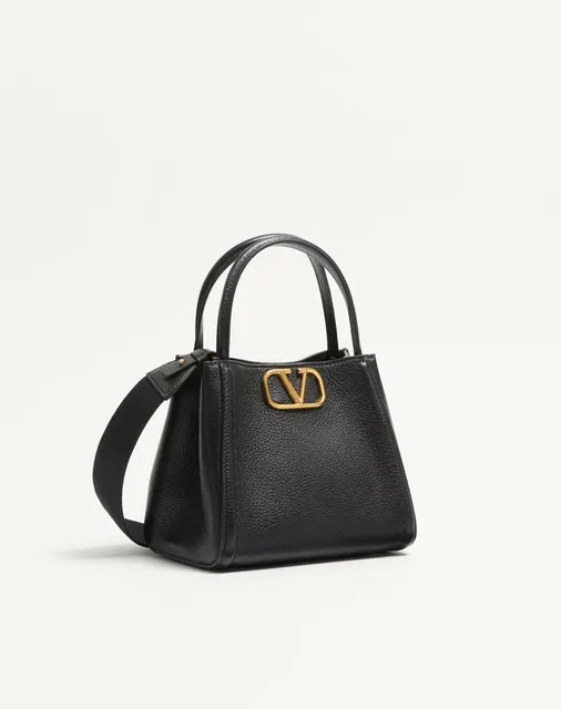Маленькая сумка с ручками Valentino Garavani Alltime из зернистой телячьей кожи