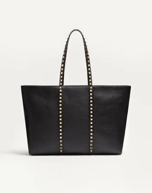 Сумка-тоут Valentino Garavani Rockstud из зернистой телячьей кожи