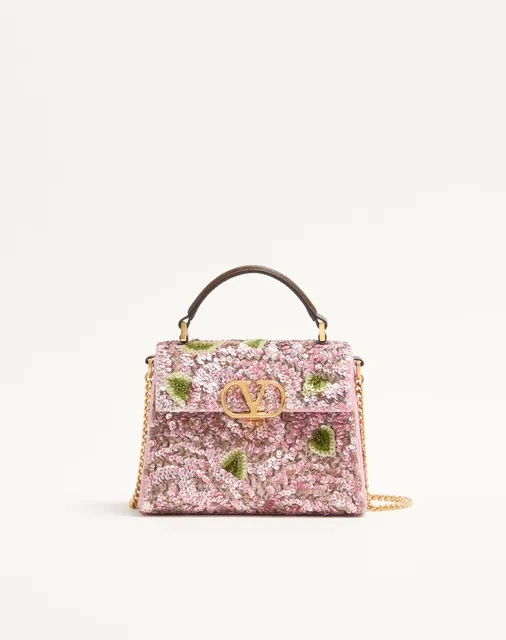 Мини-сумка с ручкой Valentino Garavani VSLING с вышивкой