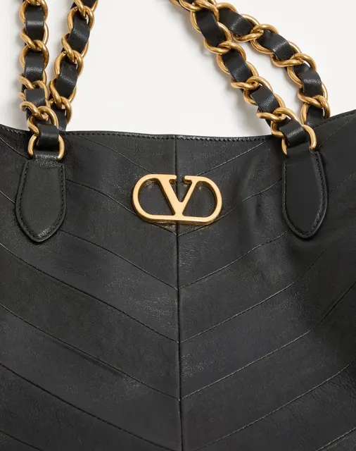 Сумка-тоут Valentino Garavani Laseine из кожи наппа с шевронным узором