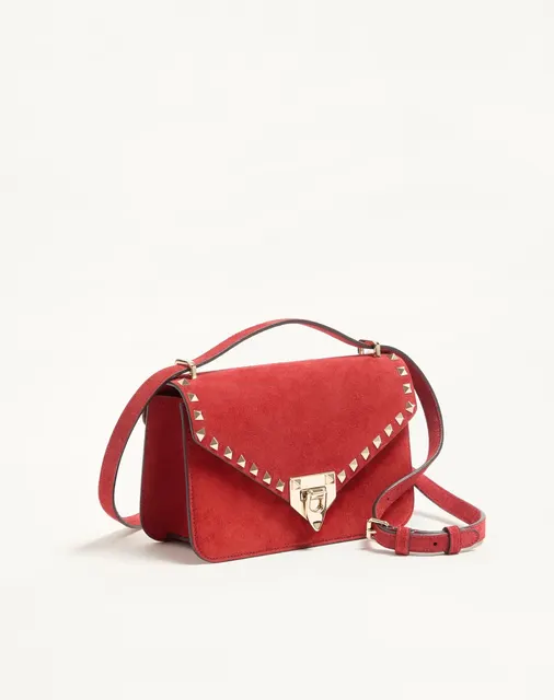 Маленькая сумка через плечо Valentino Garavani Rockstud из замши