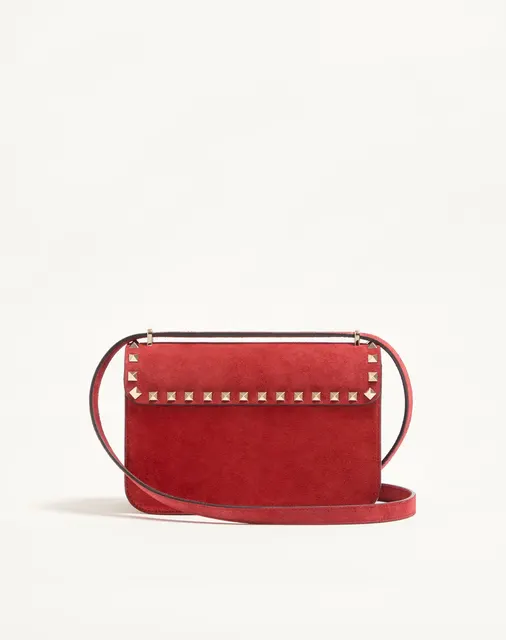 Маленькая сумка через плечо Valentino Garavani Rockstud из замши