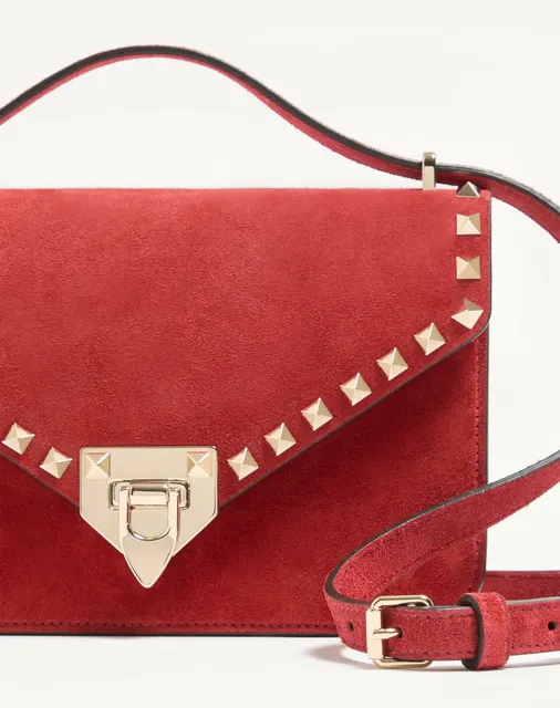 Маленькая сумка через плечо Valentino Garavani Rockstud из замши
