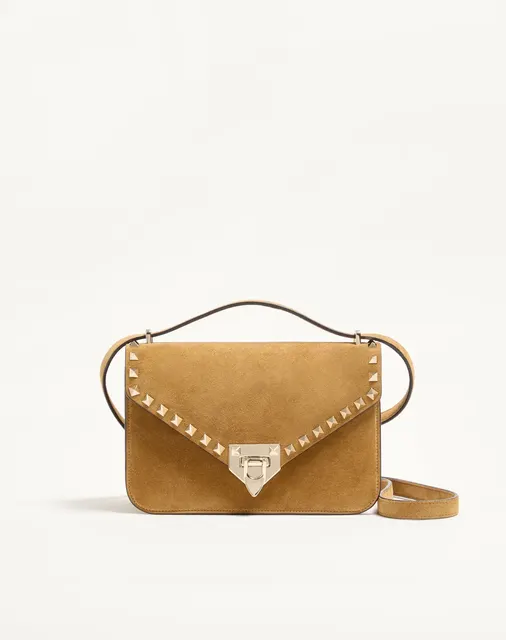 Маленькая сумка через плечо Valentino Garavani Rockstud из замши