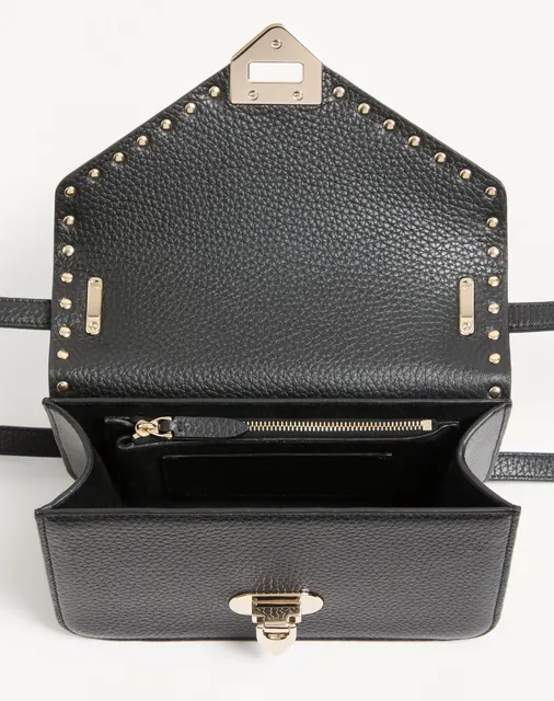 Маленькая сумка через плечо Valentino Garavani Rockstud из зернистой телячьей кожи
