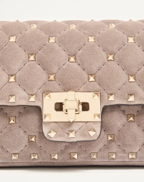 Сумка через плечо среднего размера Valentino Garavani Rockstud Spike из замши