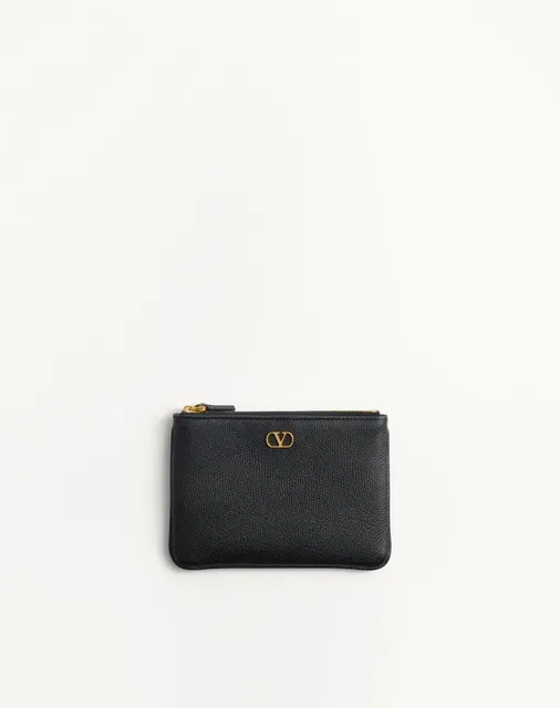 Клатч VLogo Signature из зернистой телячьей кожи