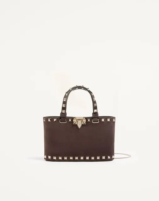 Мини-сумка-тоут Rockstud из замши