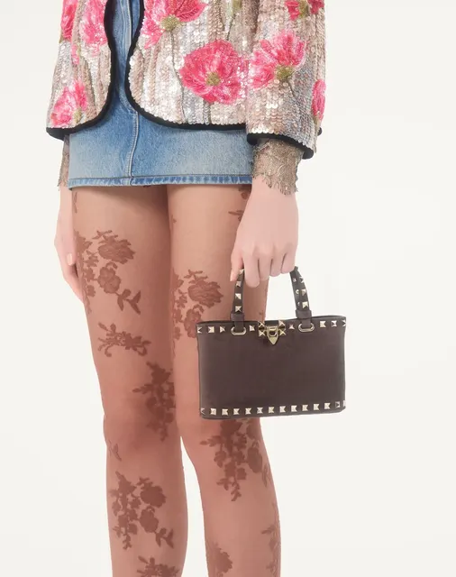 Мини-сумка-тоут Rockstud из замши