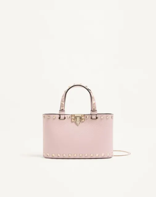 Мини-сумка-тоут Rockstud из зернистой телячьей кожи