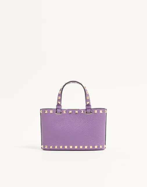 Мини-сумка-тоут Rockstud из зернистой телячьей кожи