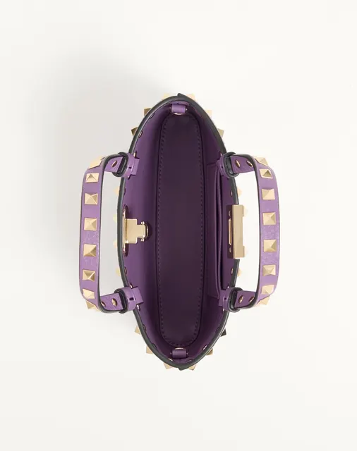 Мини-сумка-тоут Rockstud из зернистой телячьей кожи