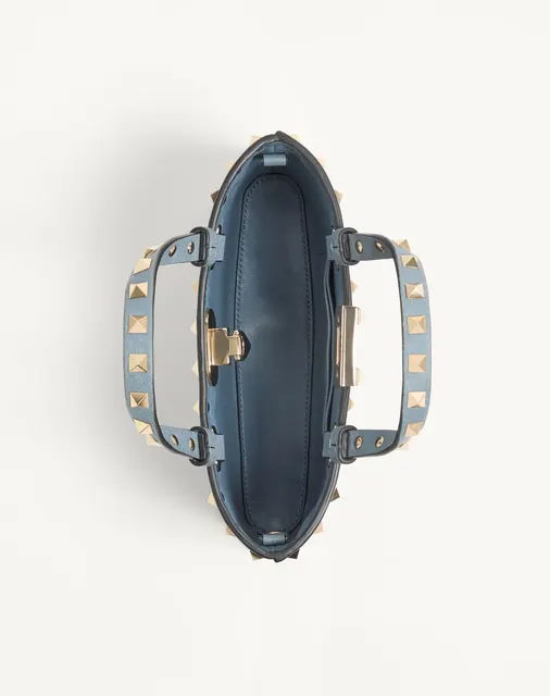 Мини-сумка-тоут Rockstud из зернистой телячьей кожи