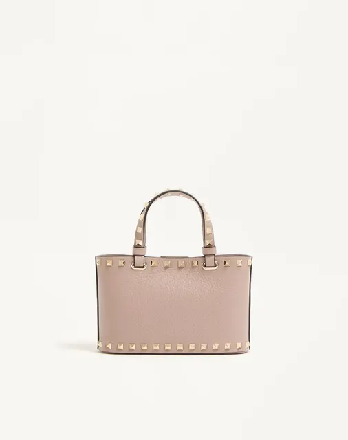 Мини-сумка-тоут Rockstud из зернистой телячьей кожи