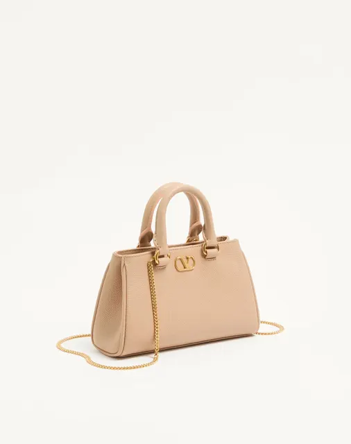 Мини-сумка VLogo Signature из зернистой телячьей кожи